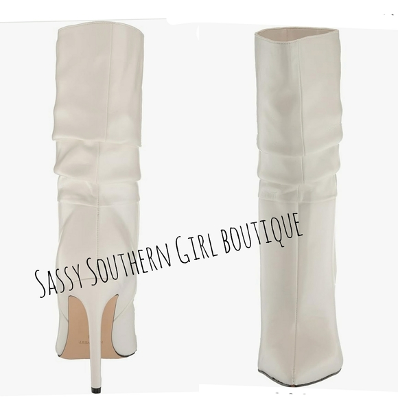 🆕⭐Nine West Off White Tasta heel boots - Picture 5 of 13